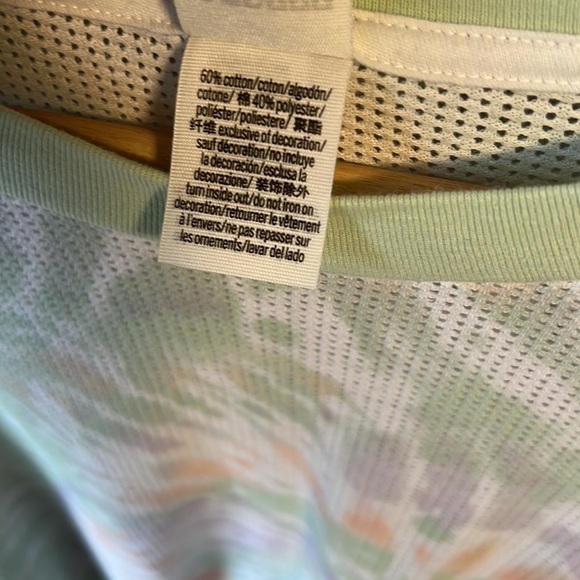 PINK VICTORIA SECRETS Tie Dye Mesh Slouchy Over-sized Crew Top - MEDIUM - Picture 8 of 10